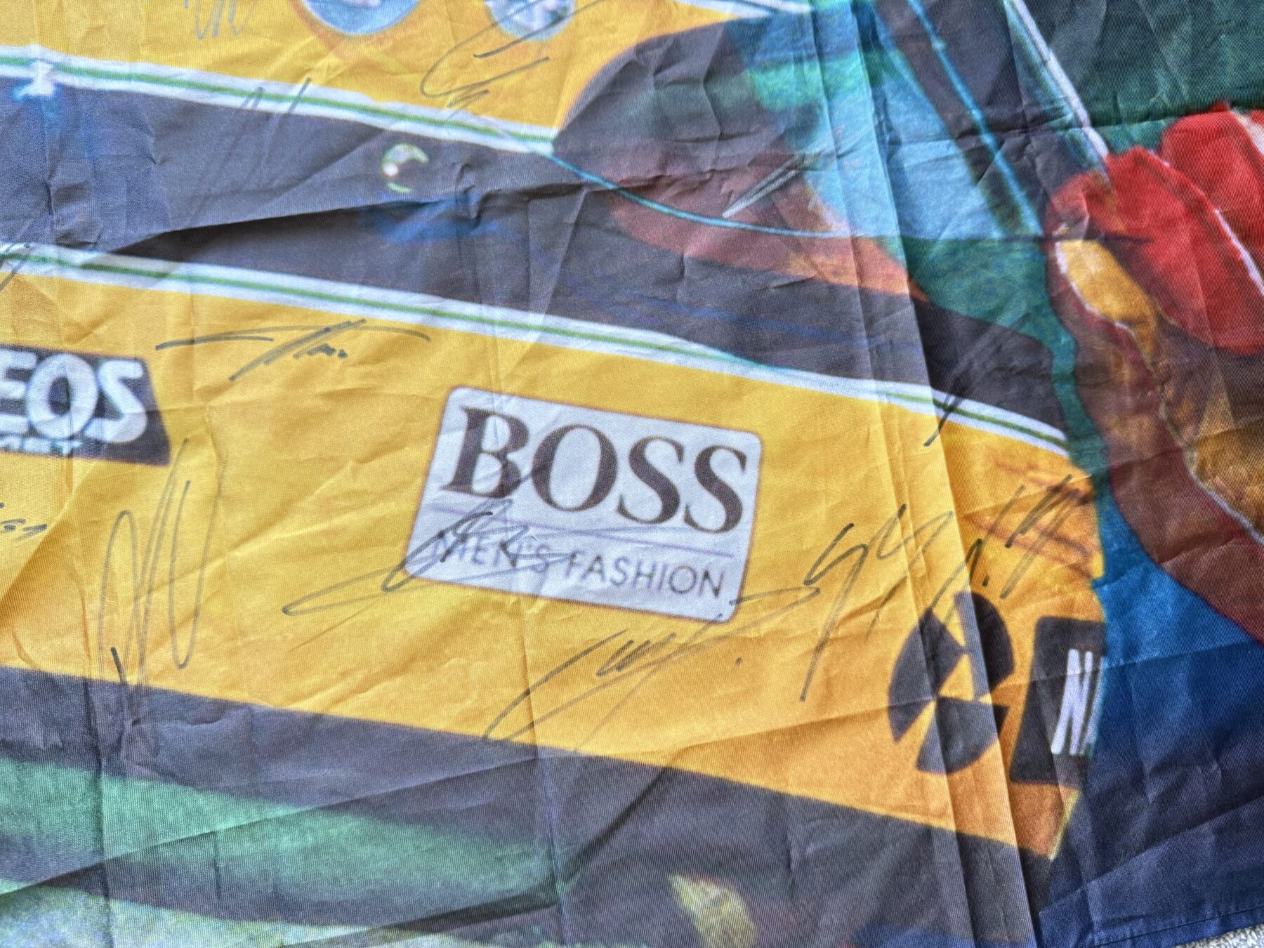 Ayrton Senna-Multi Signed Flag - Image 3