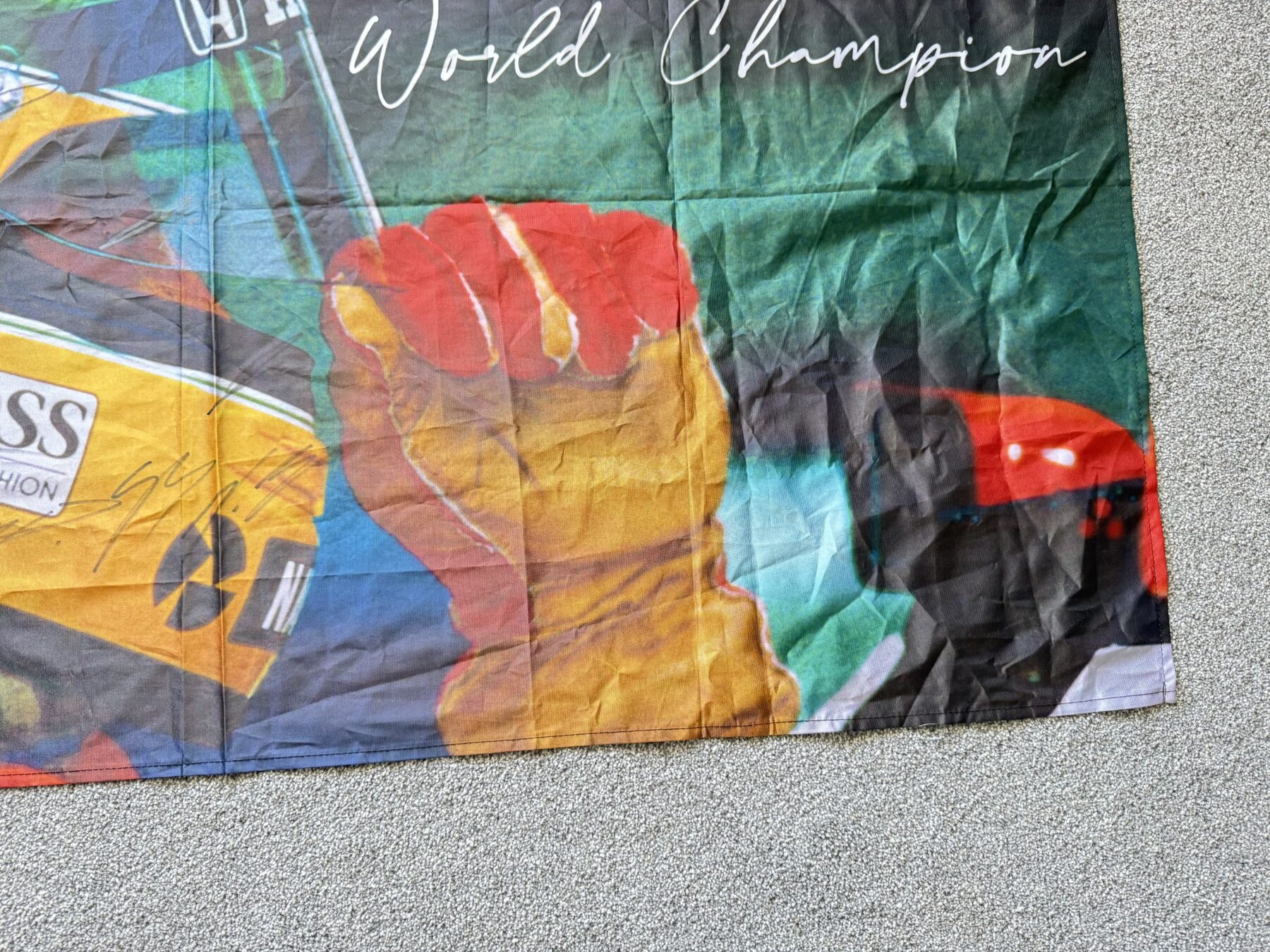 Ayrton Senna-Multi Signed Flag - Image 4