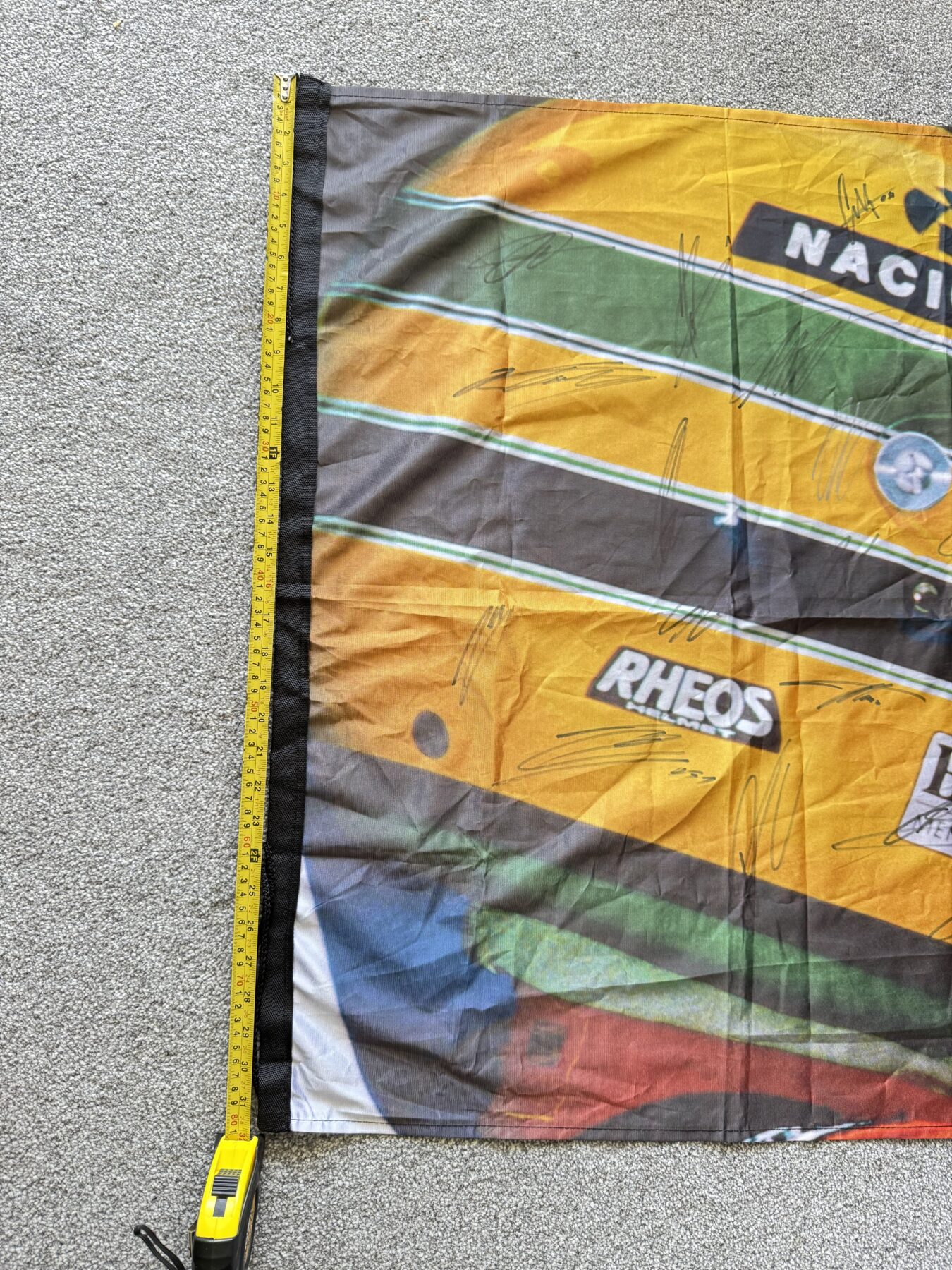 Ayrton Senna-Multi Signed Flag - Image 14
