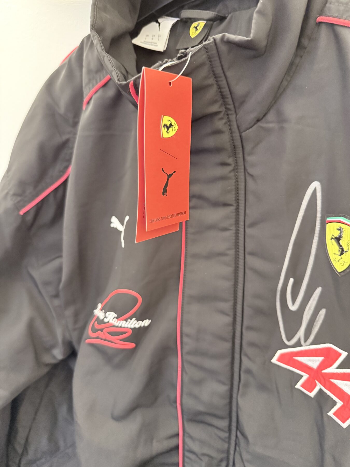 Lewis Hamilton-Ferrari-Signed Jacket-2026-Signed Twice - Image 9