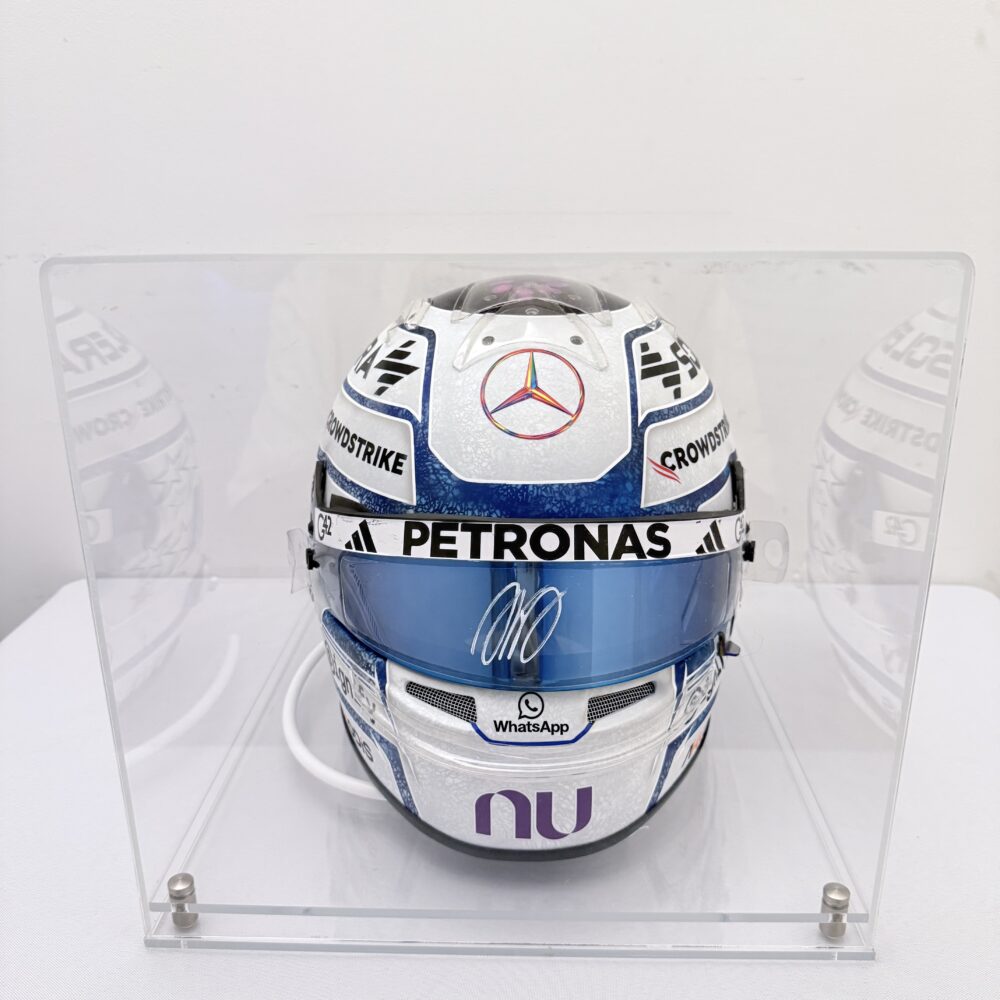 Kimi Antonelli-Monaco 2026-helmet with Signed Race Used Visor with Signed replica Monaco Suit,replica balaclava and cap-all Signed