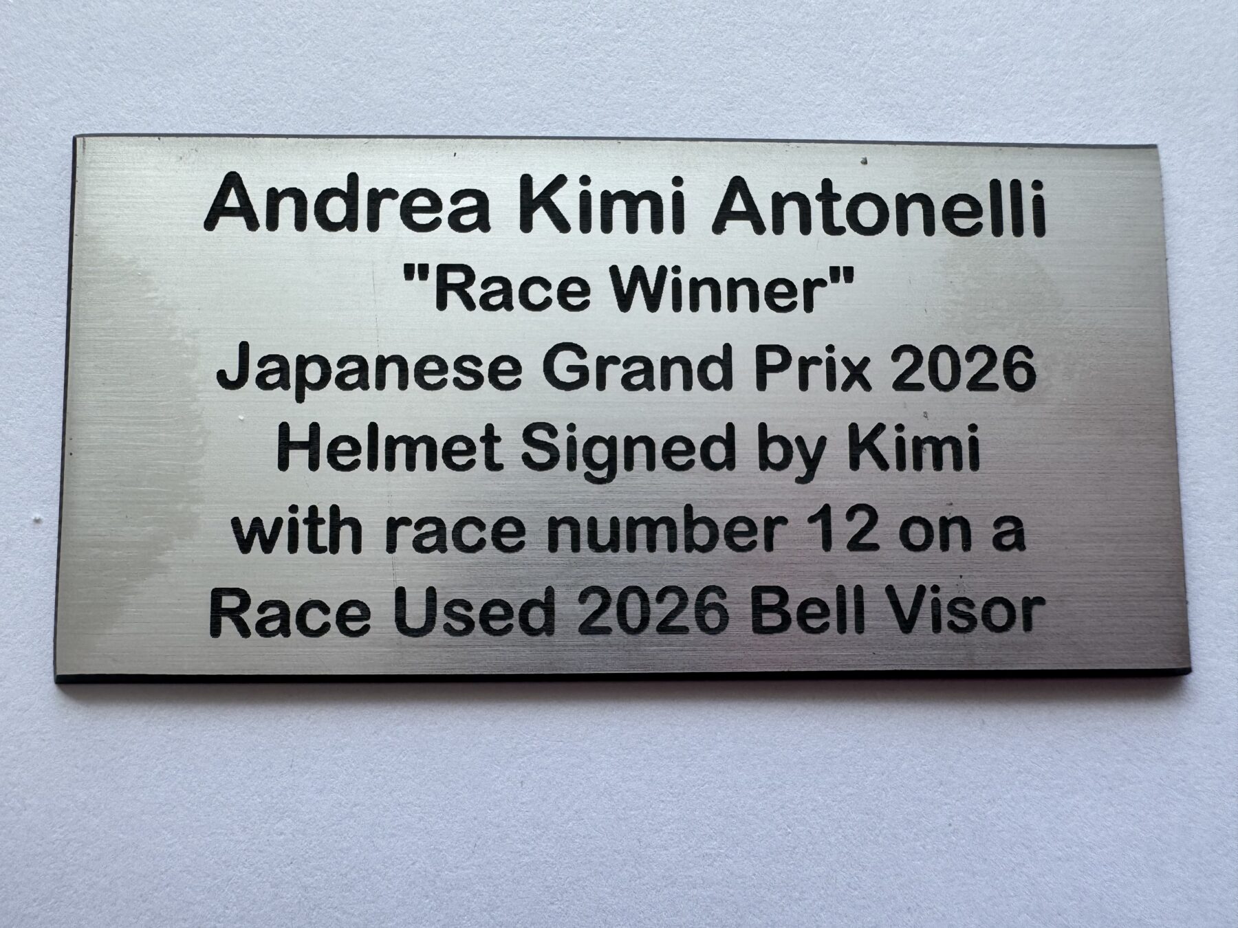 Kimi Antonelli-Japanese Grand Prix-2026 Helmet-Suit,cap and Balaclava Signed by Kimi on a Race used 2026 Bell Visor - Image 29