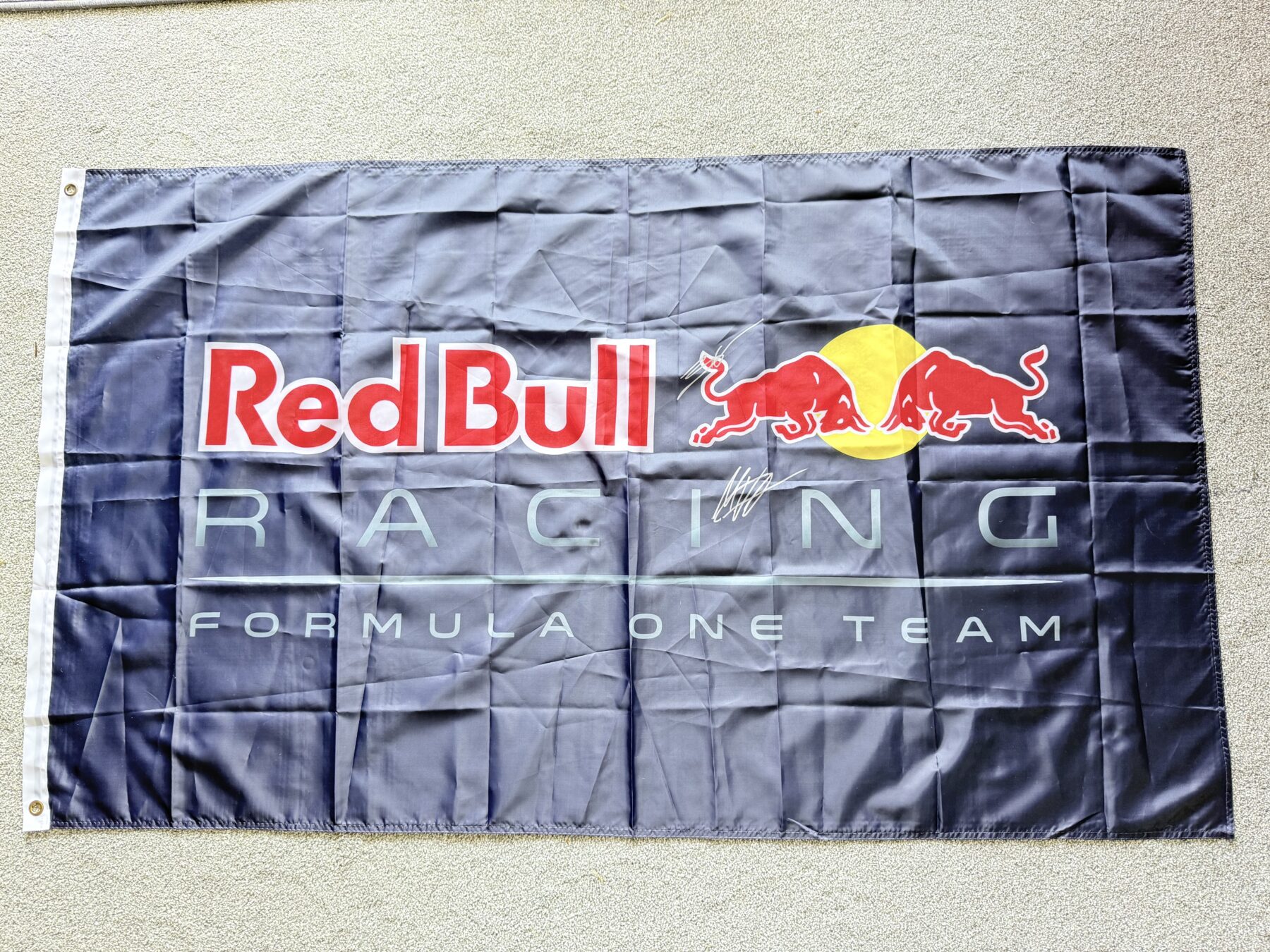 2026-Max Verstappen & Isack Hadjar Signed Flag - Image 2