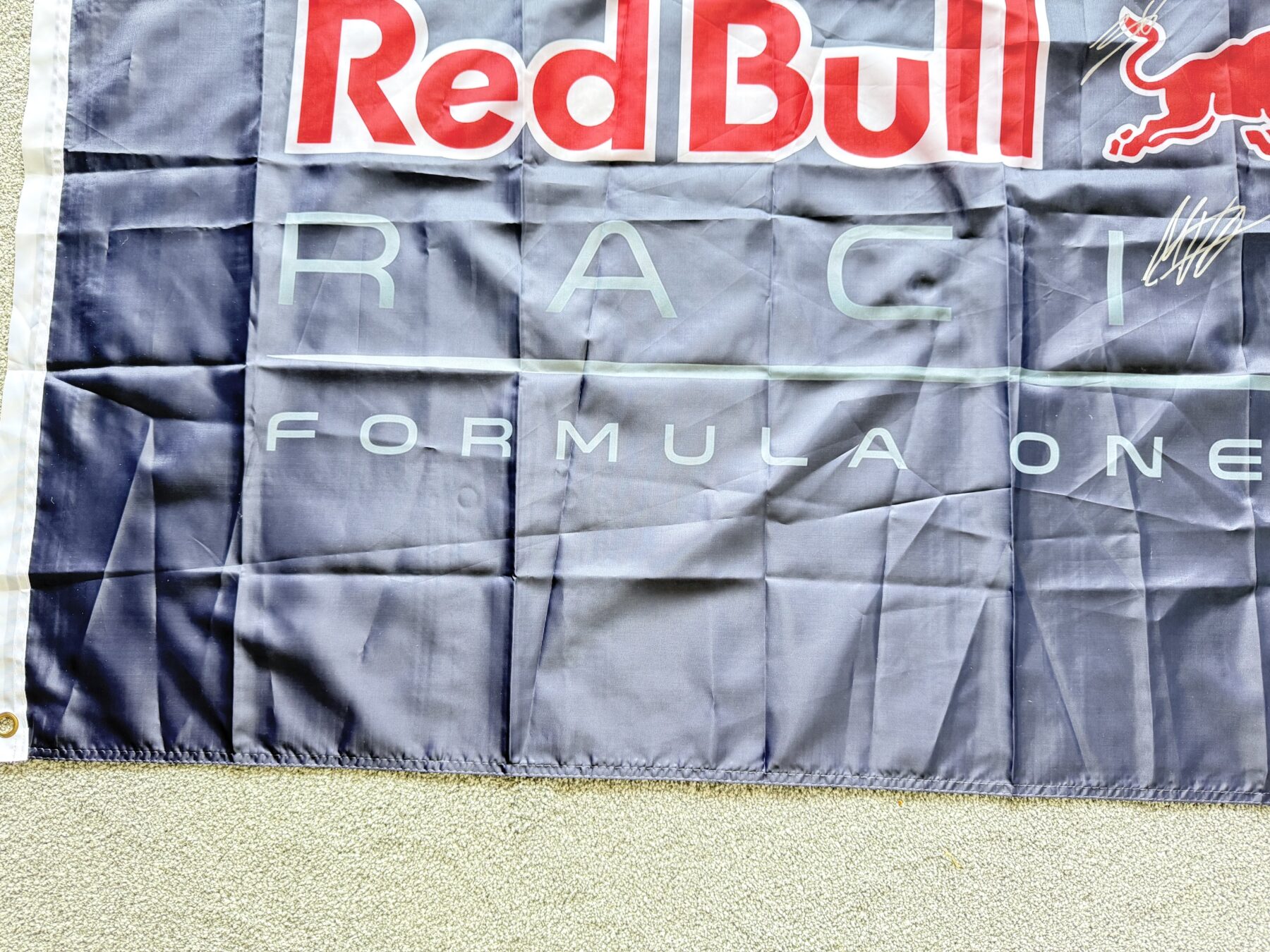 2026-Max Verstappen & Isack Hadjar Signed Flag - Image 6