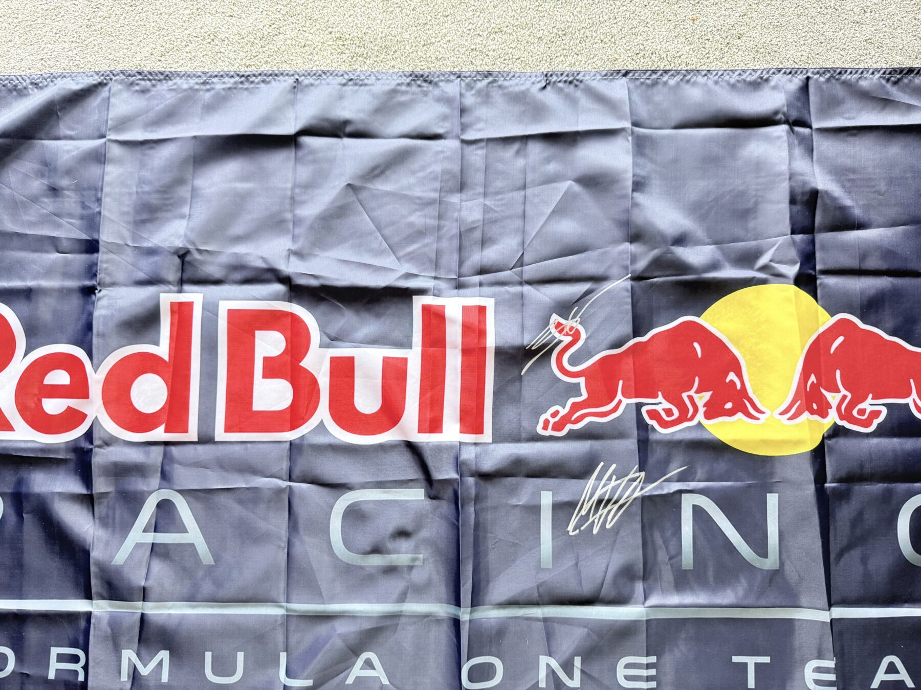 2026-Max Verstappen & Isack Hadjar Signed Flag - Image 8