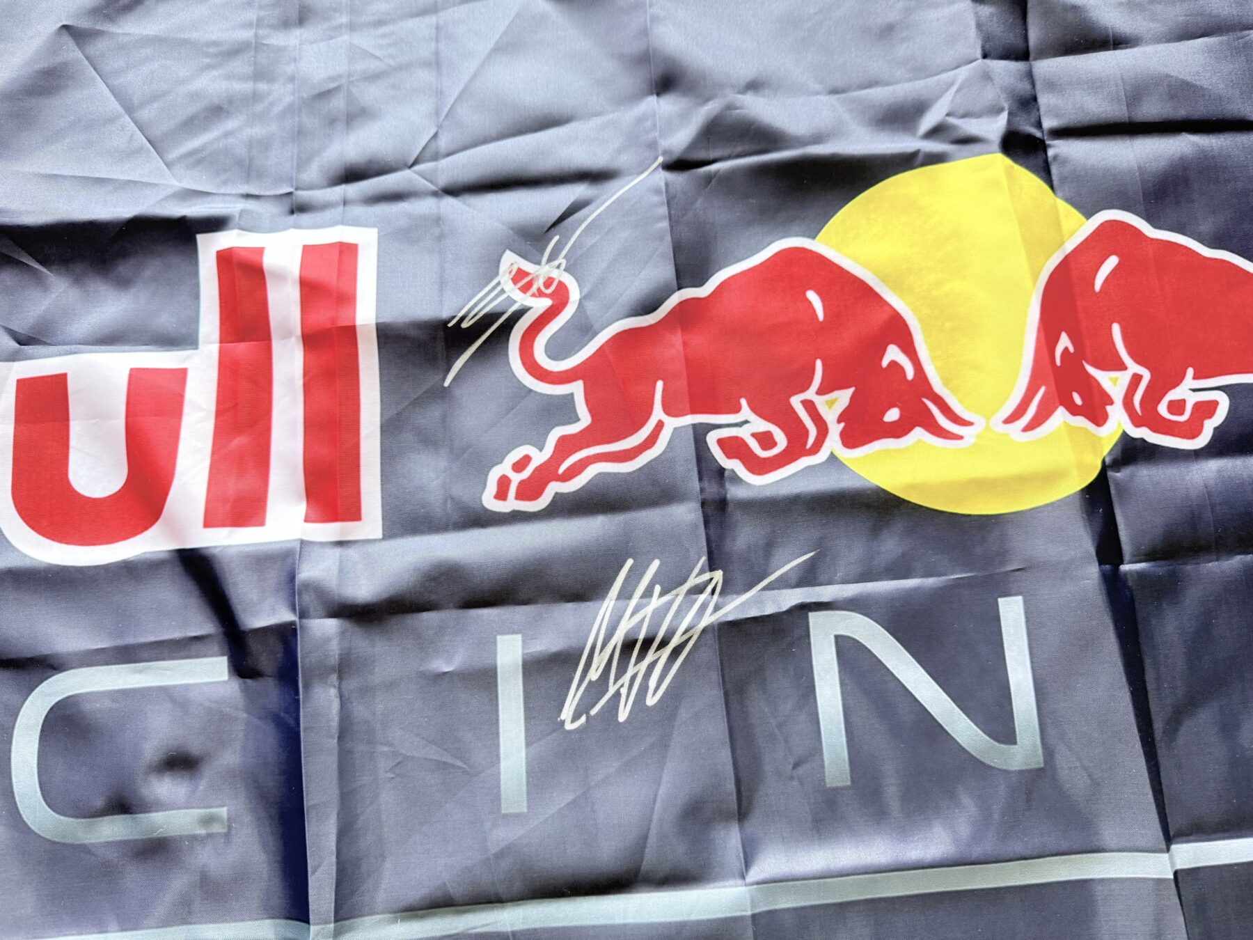 2026-Max Verstappen & Isack Hadjar Signed Flag - Image 9