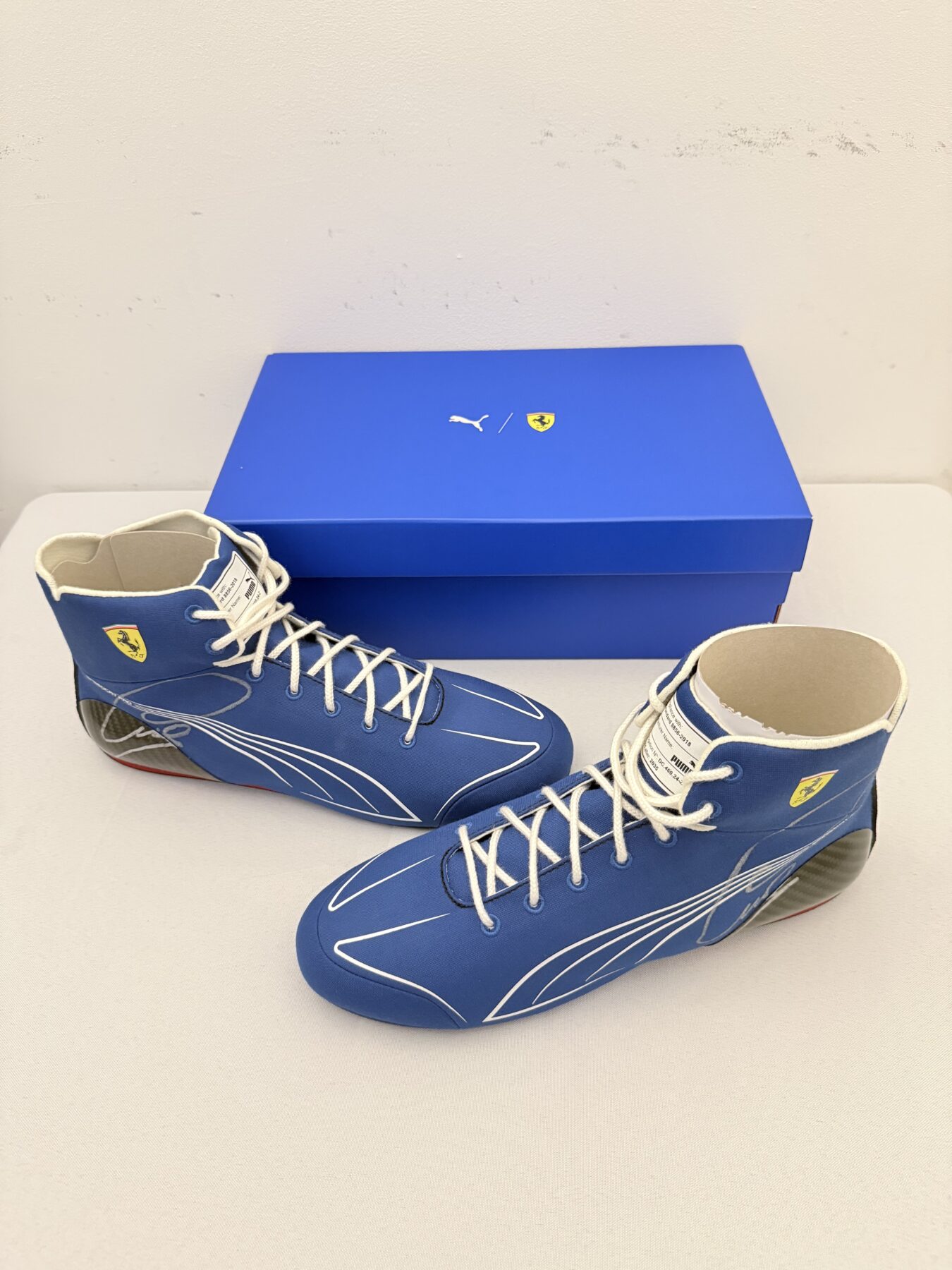 Lewis Hamilton Signed Ferrari Official Boots