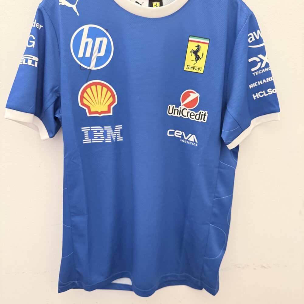Lewis Hamilton-Ferrari shirt-Signed