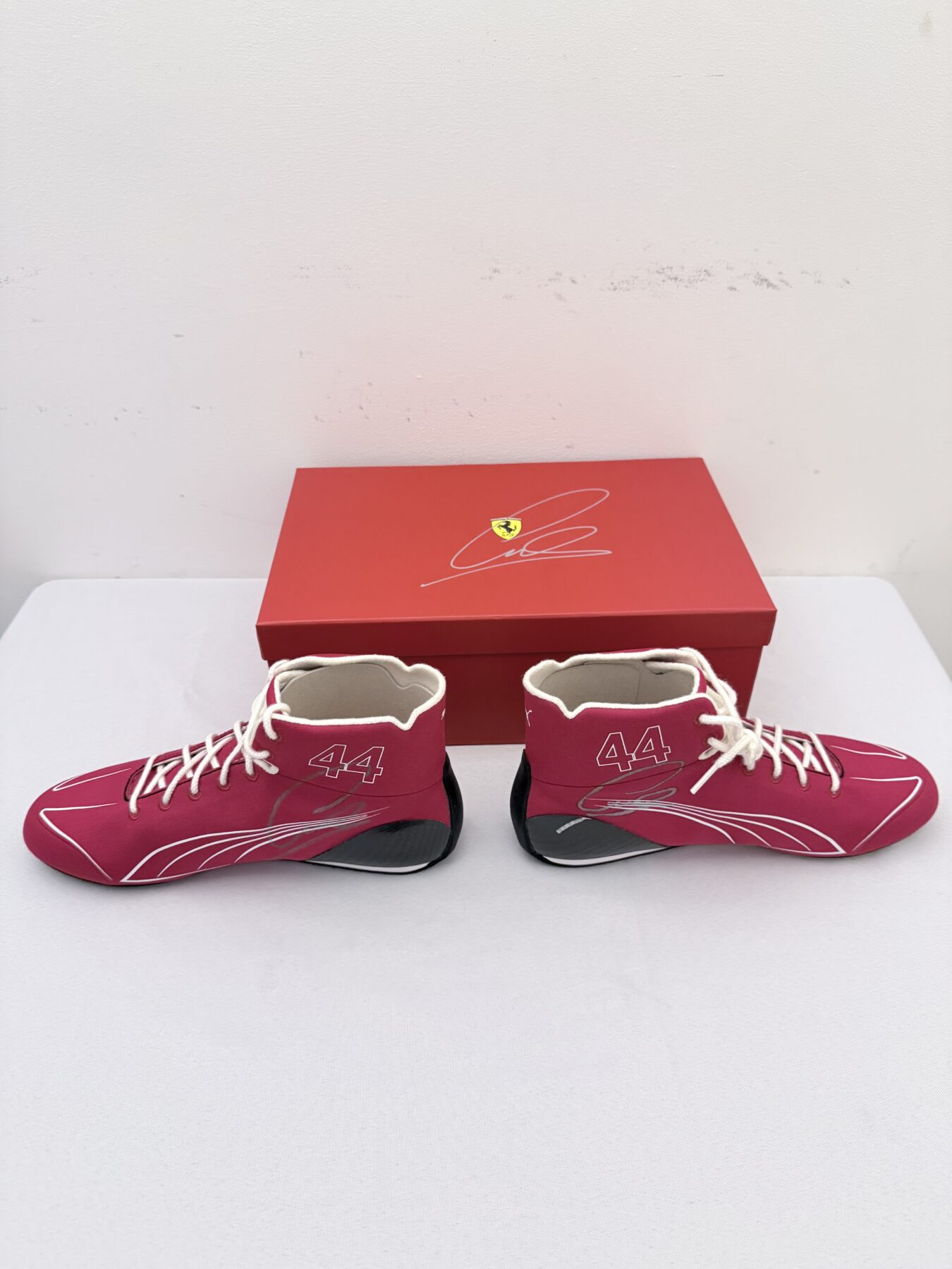 Lewis Hamilton Signed Ferrari Official Boots - Image 4