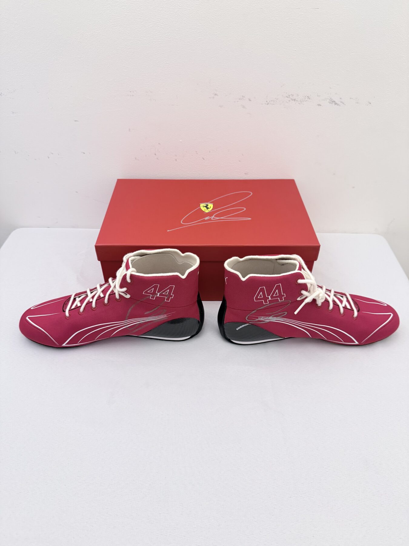 Lewis Hamilton Signed Ferrari Official Boots - Image 2