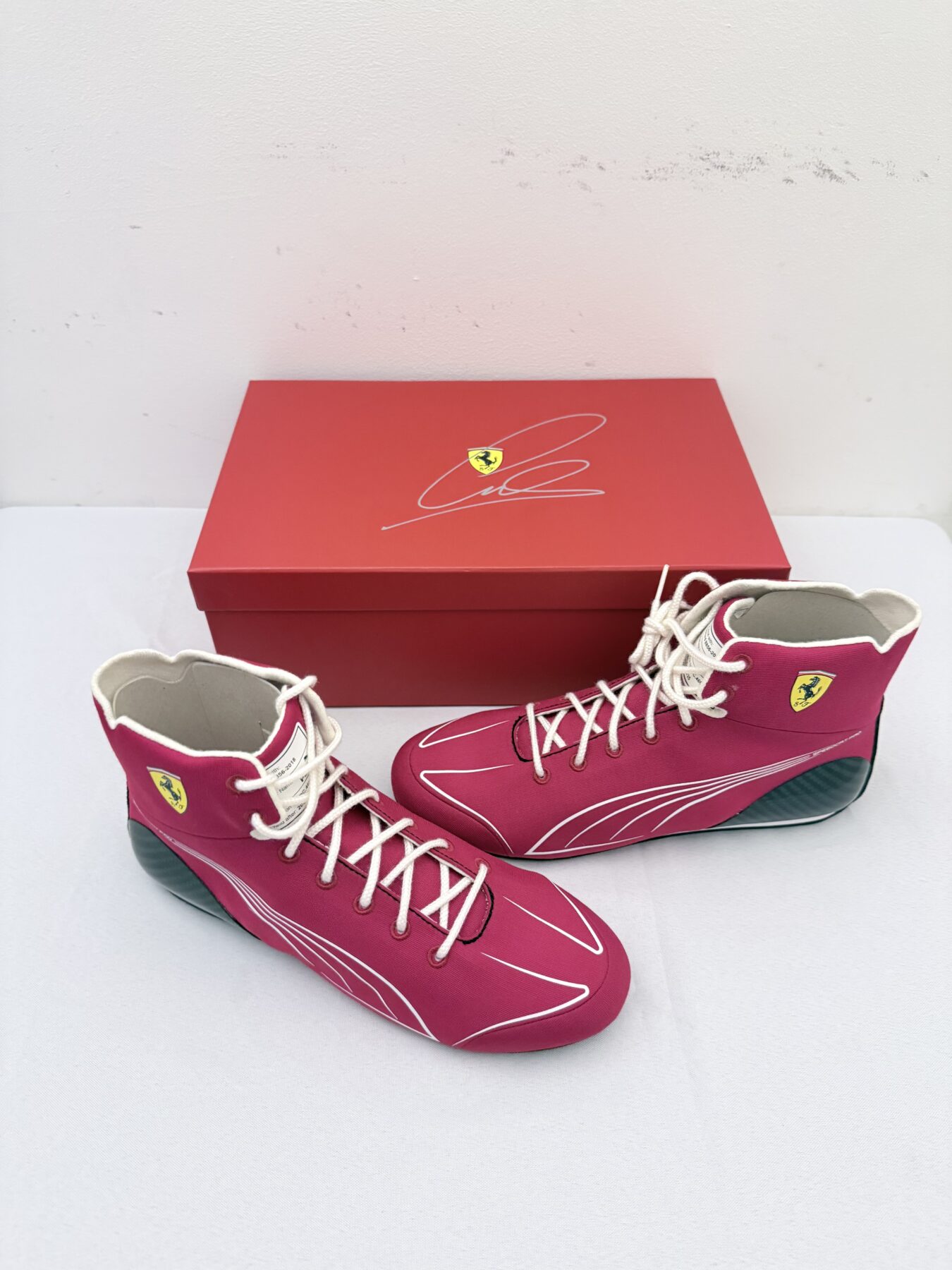Lewis Hamilton Signed Ferrari Official Boots