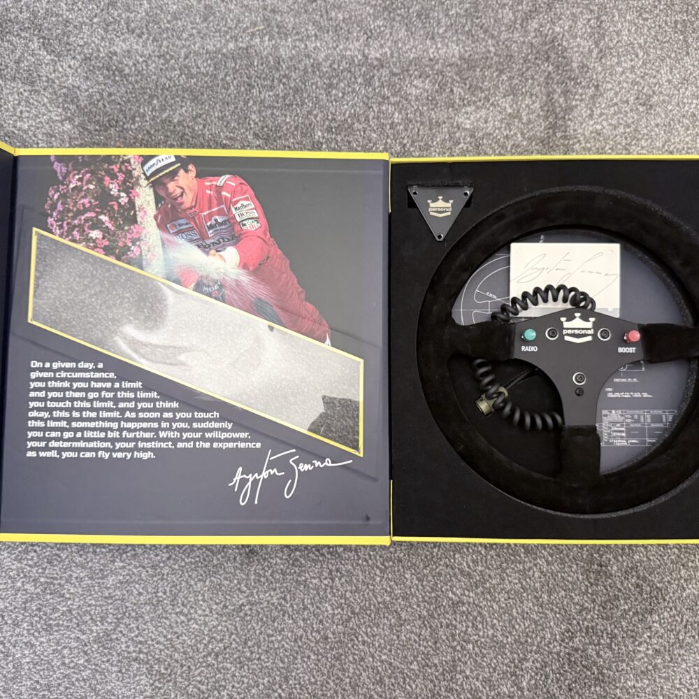 Ayrton Senna Personal-Full Size-Steering Wheel-only 300 in the World-Signed