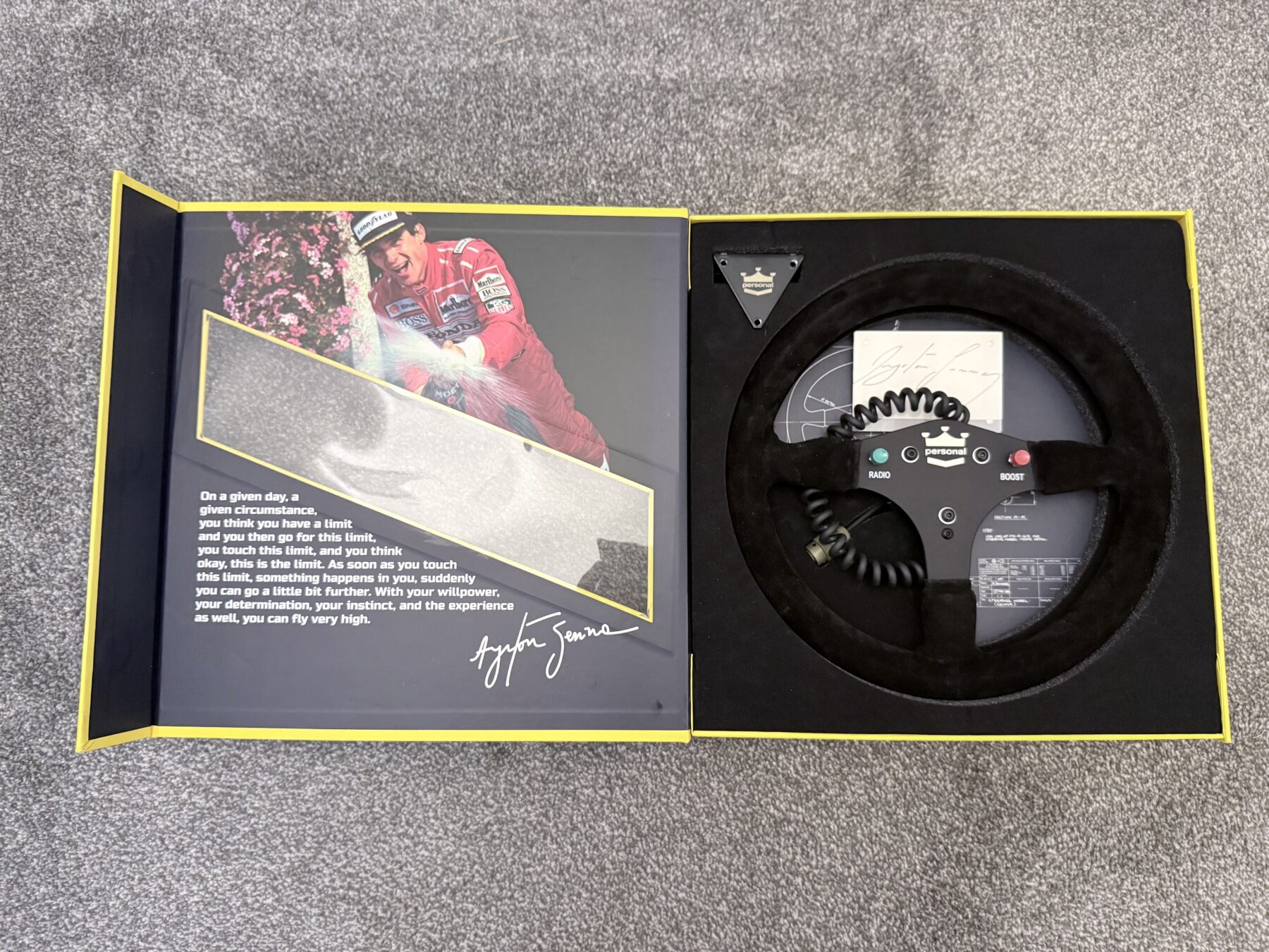 Ayrton Senna Personal-Full Size-Steering Wheel-only 300 in the World-Signed