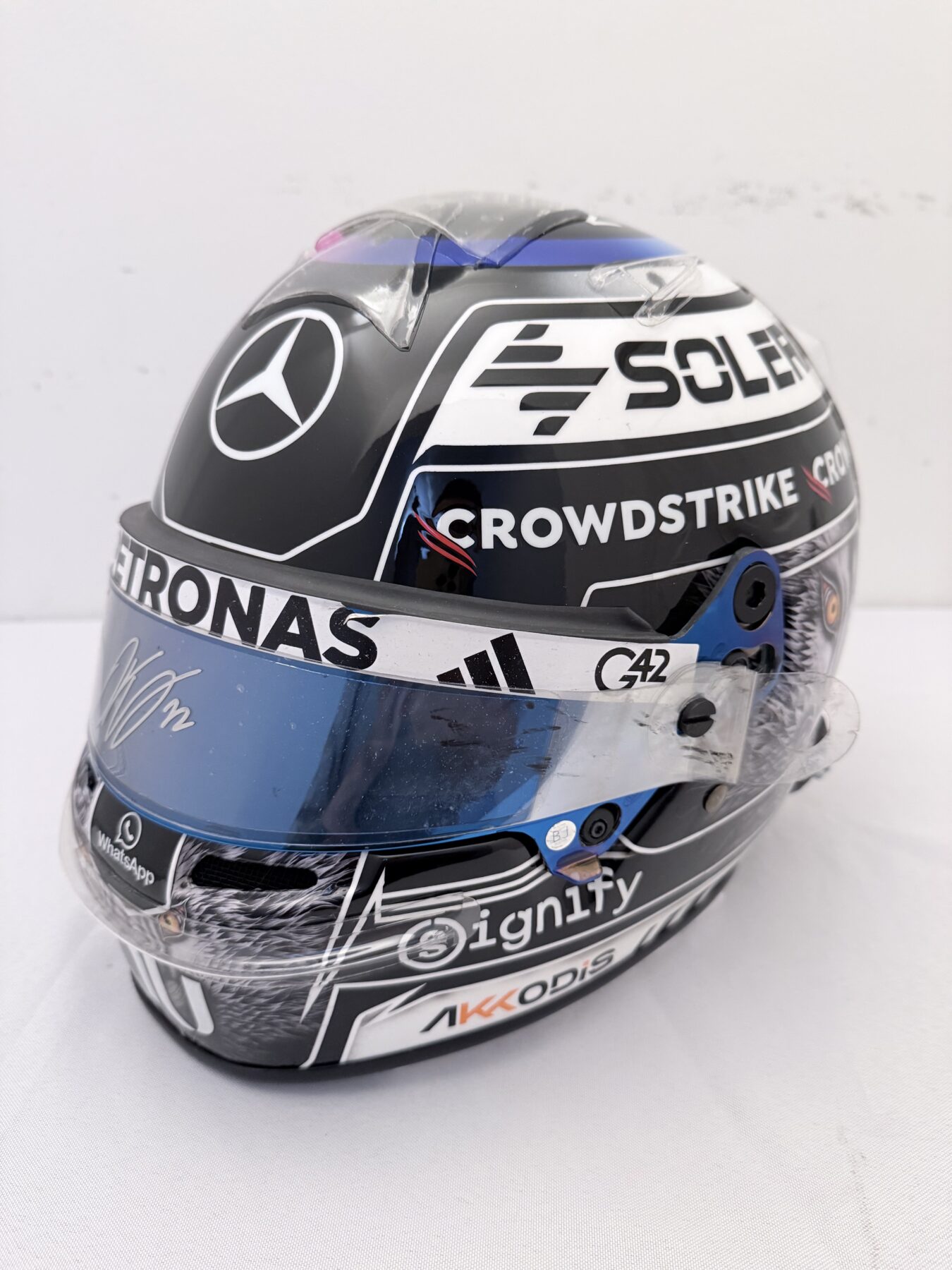 Kimi Antonelli-Japanese Grand Prix-2026 Helmet-Suit,cap and Balaclava Signed by Kimi on a Race used 2026 Bell Visor - Image 6