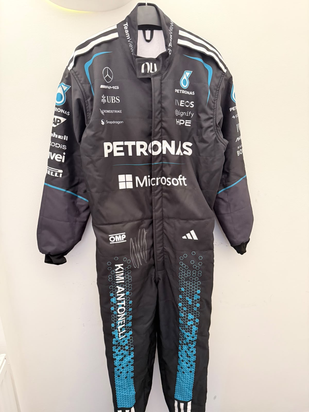 Kimi Antonelli-Japanese Grand Prix-2026 Helmet-Suit,cap and Balaclava Signed by Kimi on a Race used 2026 Bell Visor - Image 26